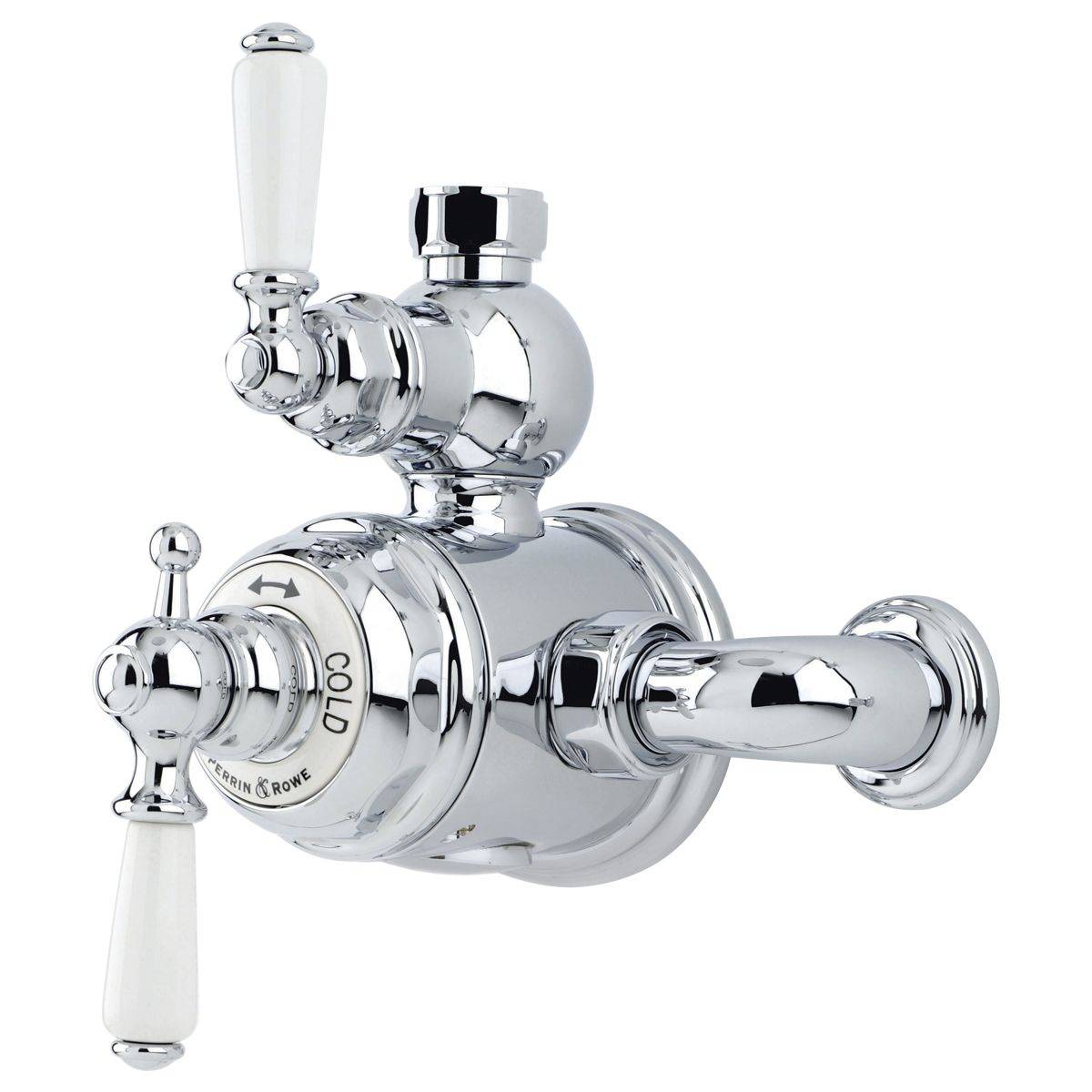 Traditional Exposed Thermostatic Shower Mixer With Lever Handles - Thermostatic Shower Mixer
