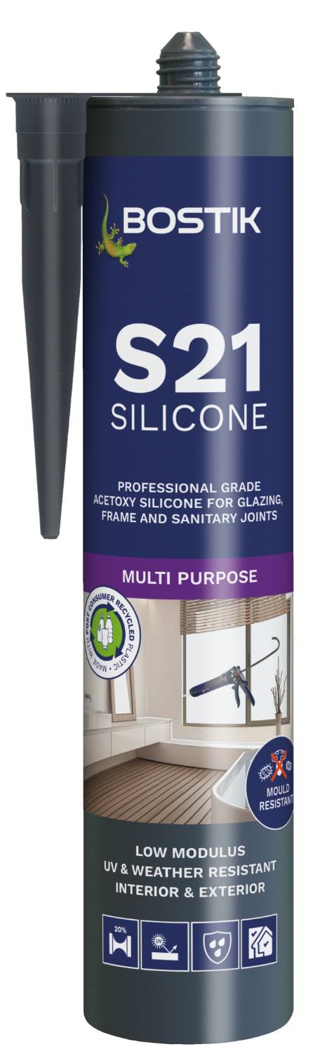 Bostik Professional S21 - Multi-Purpose Silicone Sealant - Acetoxy Silicone