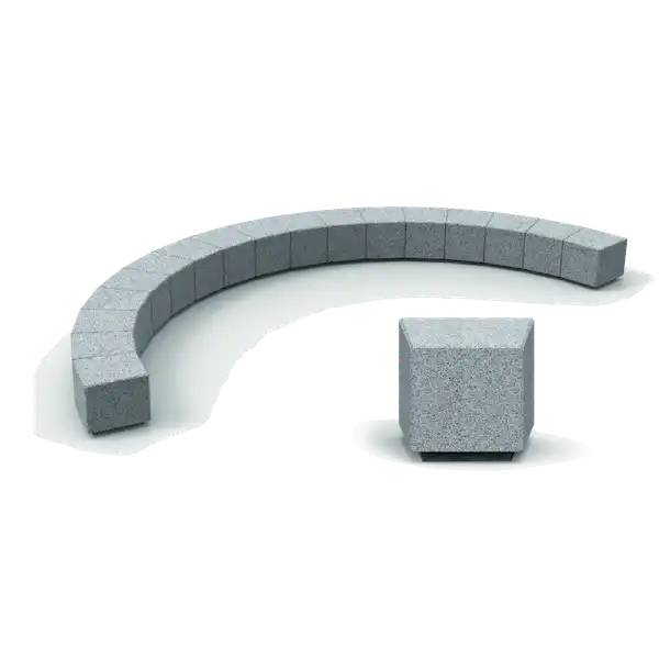 Benito Kube Kurve Concrete Bench