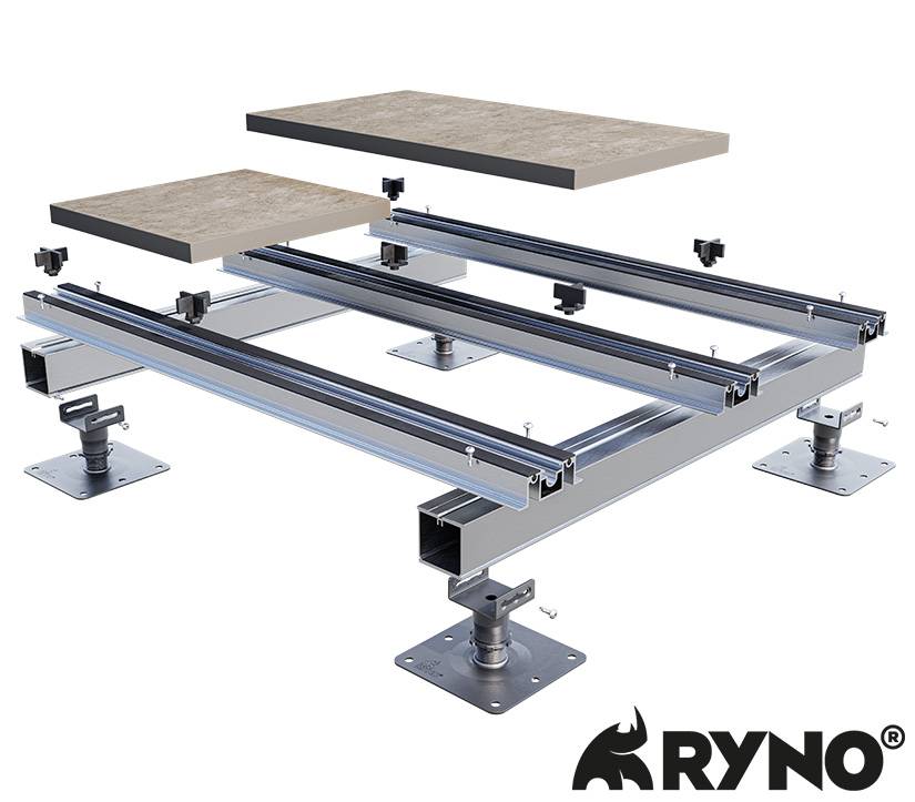 TerraSmart® Lattice Frame Rail Paving System - Non-combustible