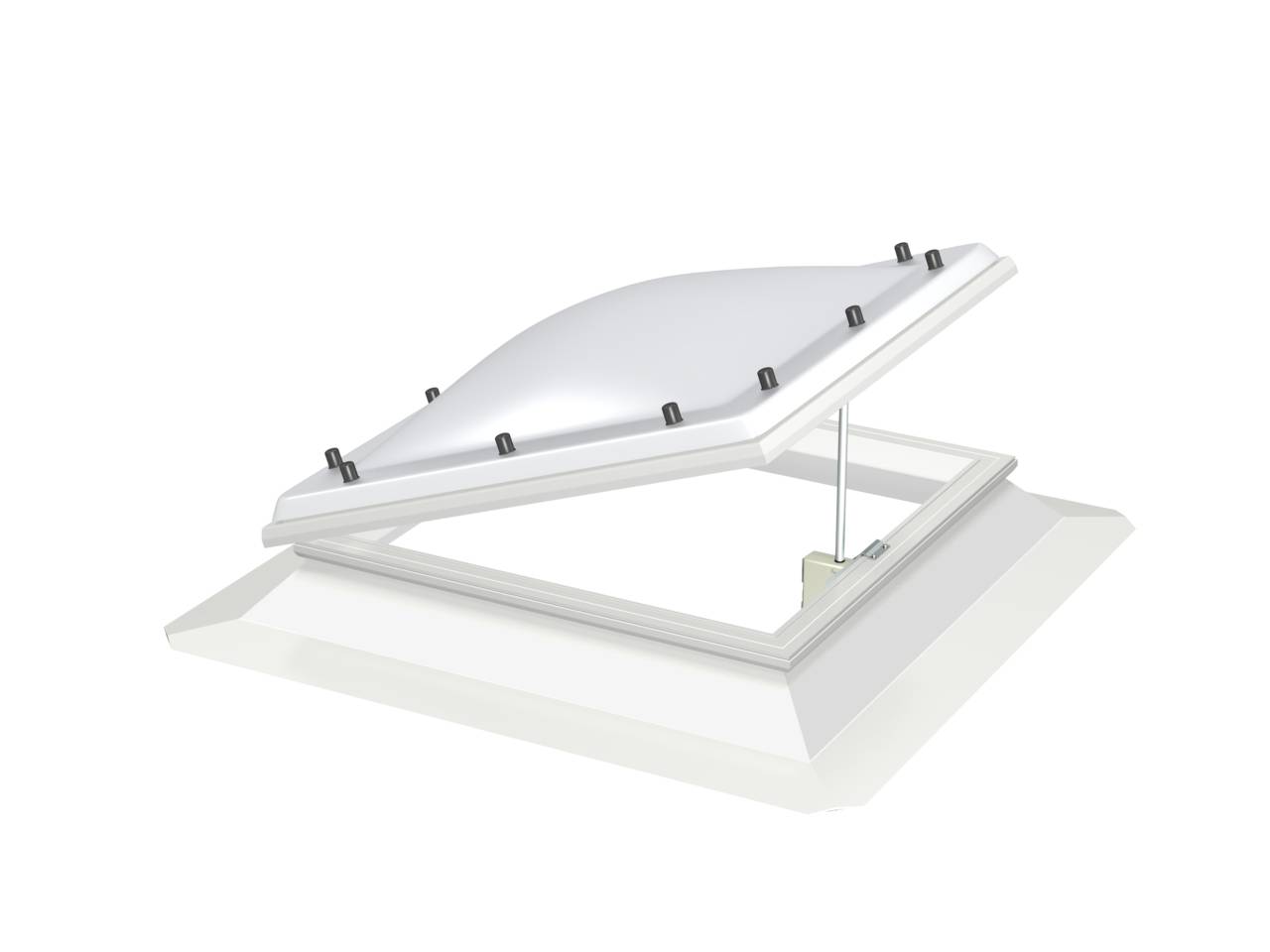 CVJ Vented, Flat Roof Base Unit with Polycarbonate Dome Cover