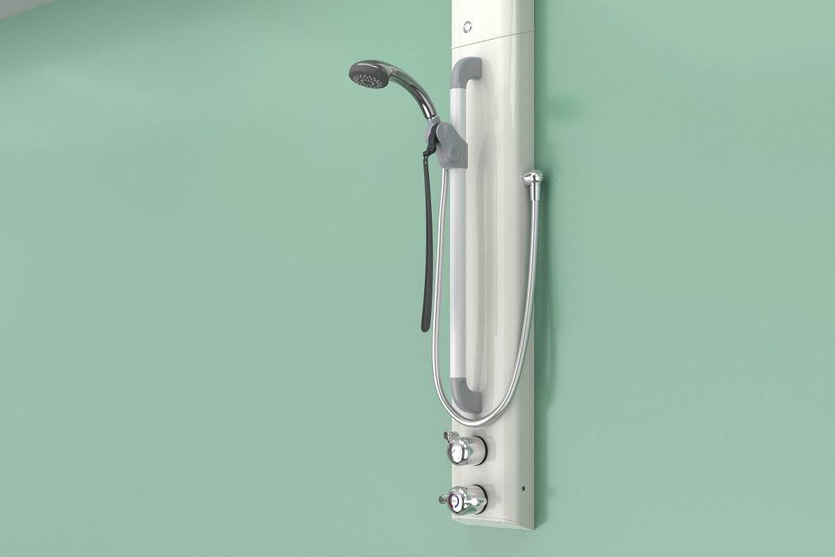 Shower Assembly with Dual Controls, Riser, Hose and Single Function Handset (incl. ILTDU) - Doc M Accessible Showers