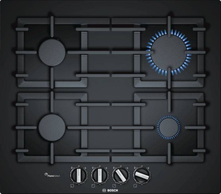 Bosch Series 6 gas hobs, 60cm, 75cm, 90cm width options