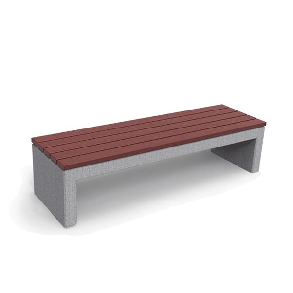 Benito Volga Concrete Bench - Without Backrest