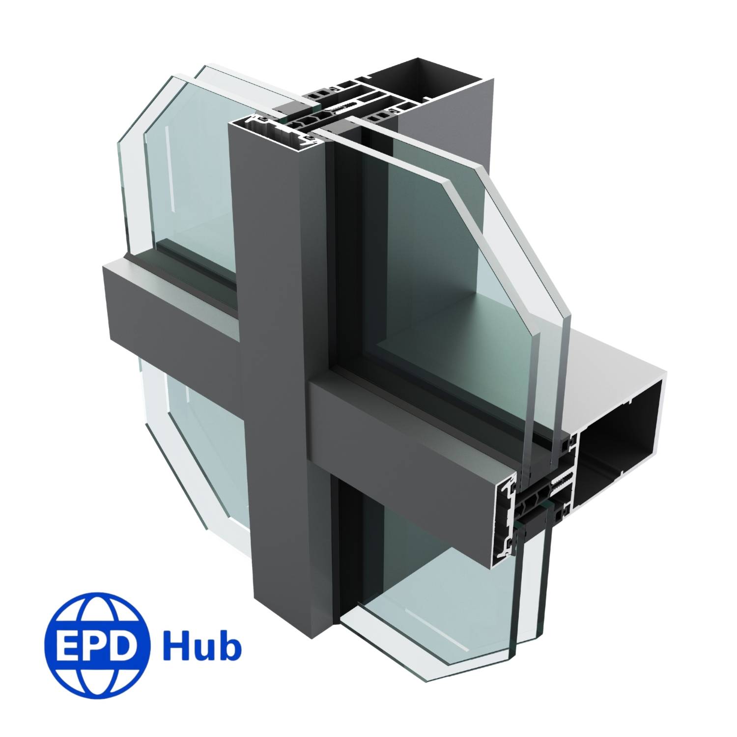 SF52 Mullion Drained Curtain Wall System
