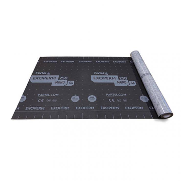 EXOPERM MONO SA 250 - Self-Adhesive Breather Membrane - Fire Resistant Monolithic Membrane