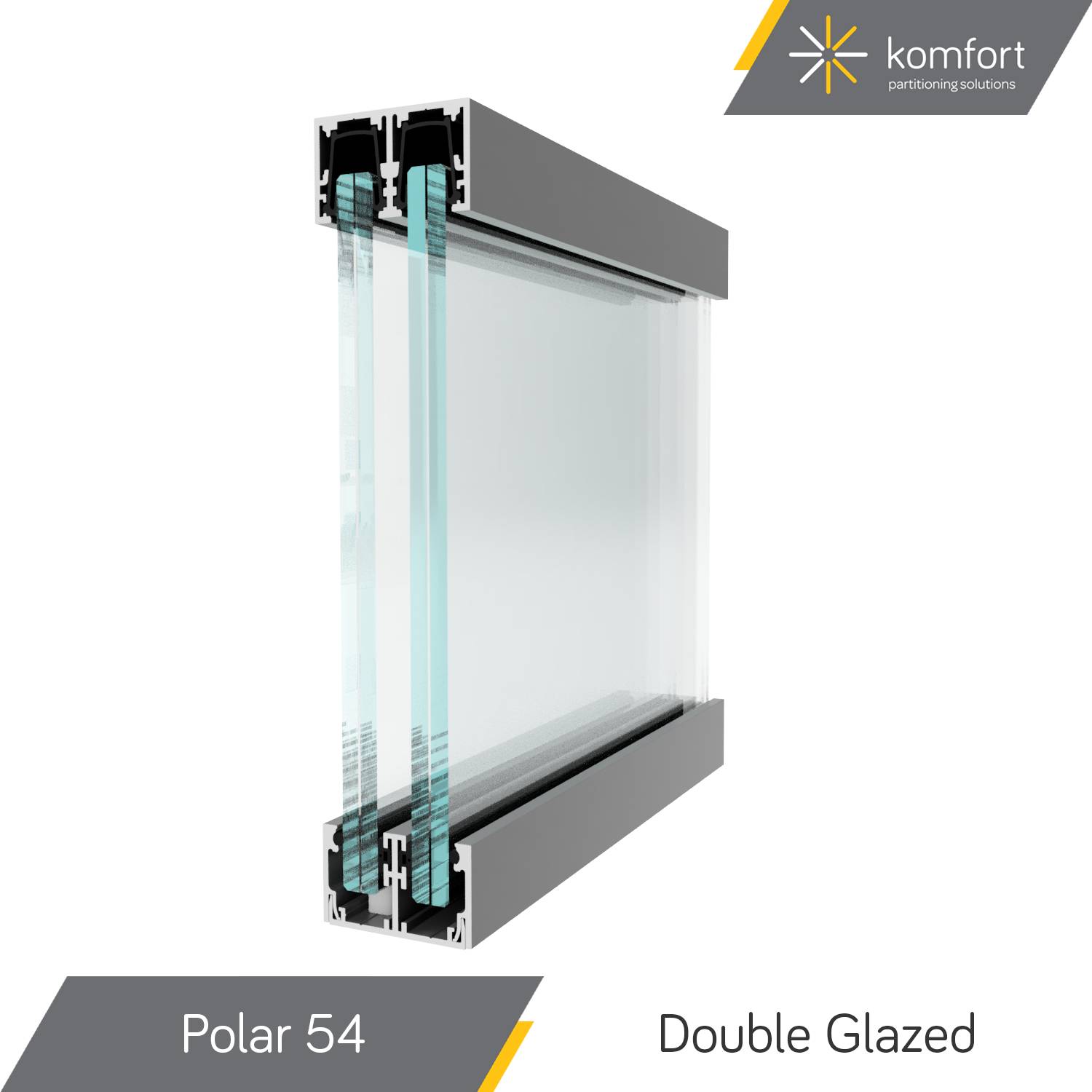 Komfort | Polar 54 | Slimline Double Glazed Partitioning
