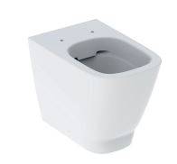 Geberit Smyle Square Floor-Standing WC, Washdown, Back-To-Wall, Shrouded, Rimfree - Floor-standing WC