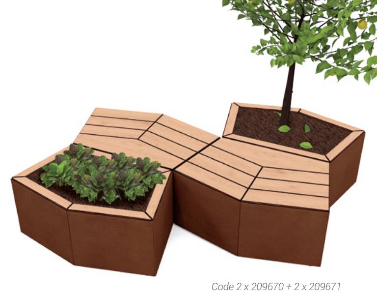 Cairo Planter and bench system