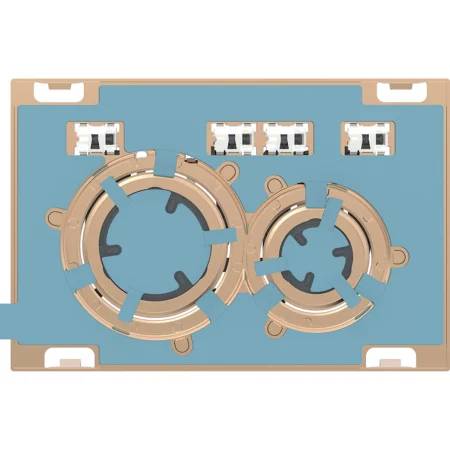 Geberit Sigma50 Flush Plate For Dual Flush, Round, Metal Colour Red Gold