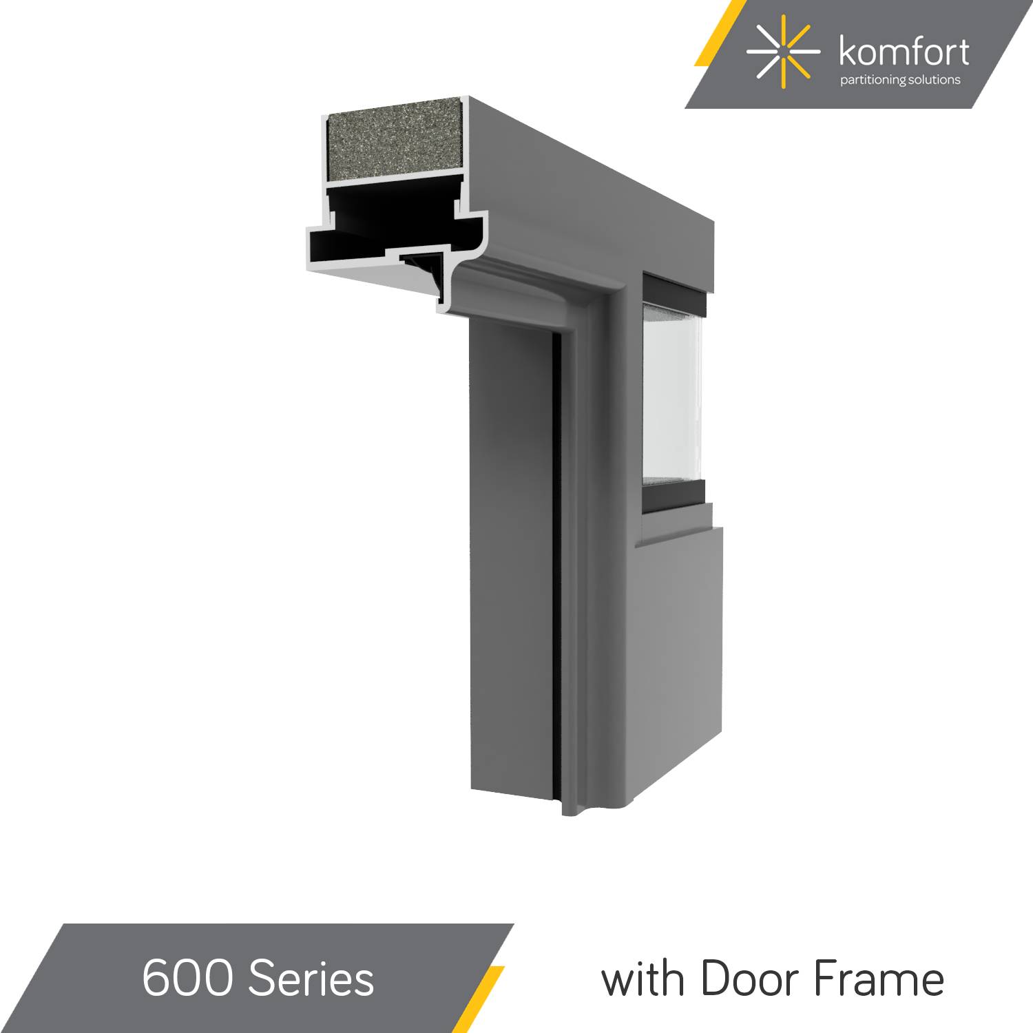 Komfort | 600 Series | Framed Solid & Glazed Partitioning