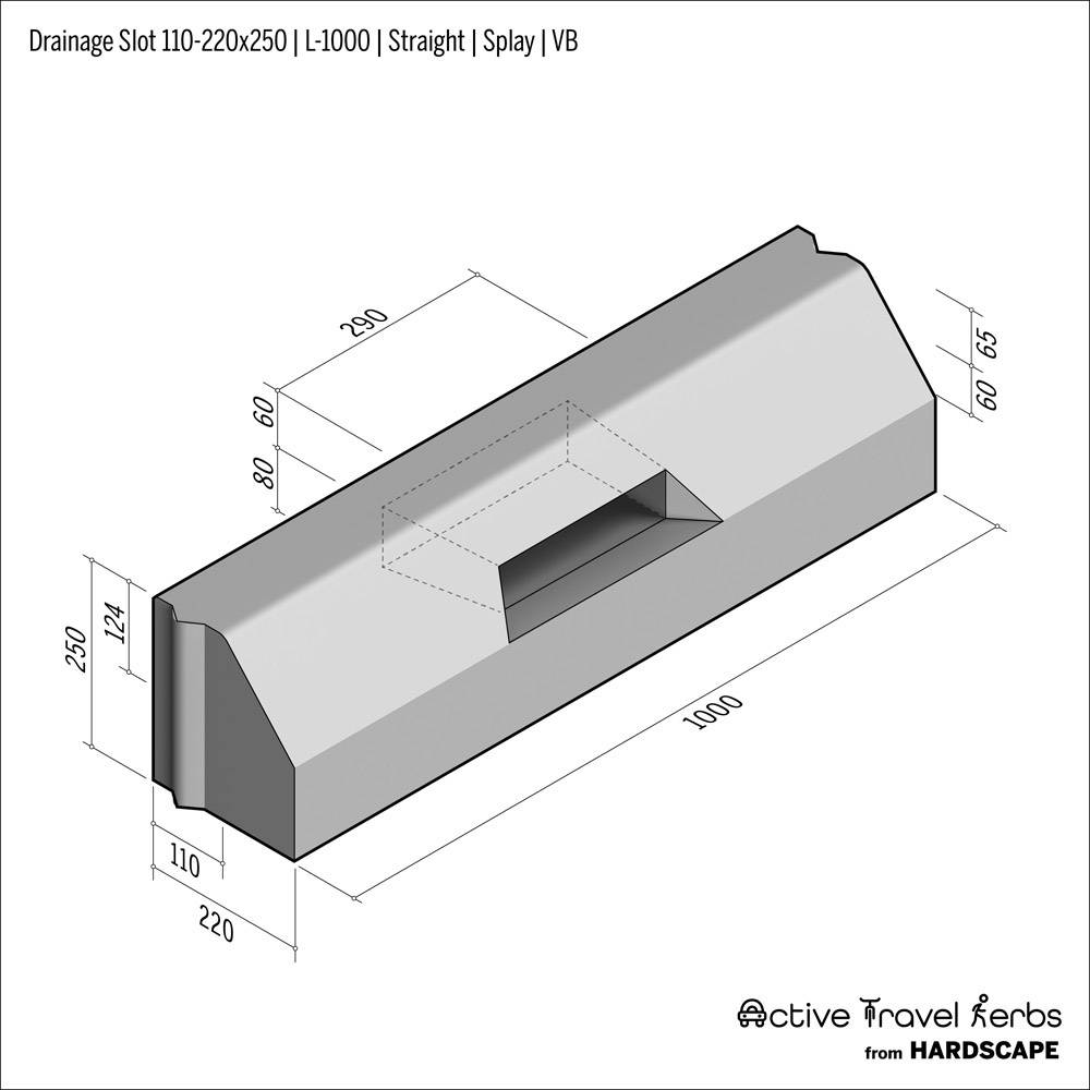 Active Travel Kerb - Drainage - Concrete Kerb