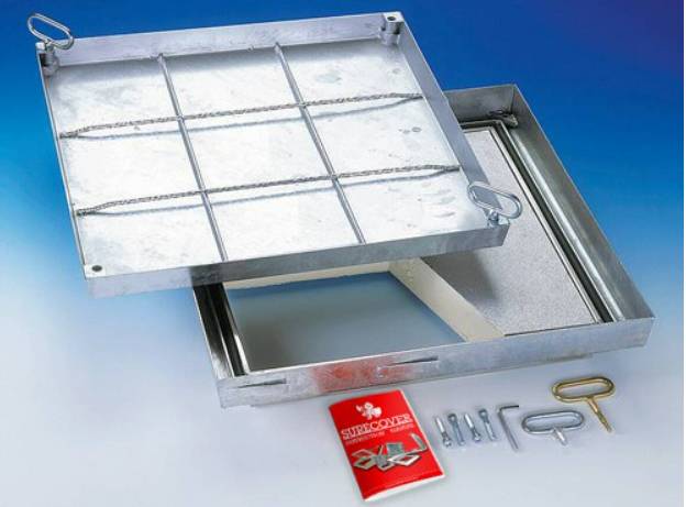 Floor Hatch - Galvanized Steel Floor Doors - Insulated Fire Rated Lift Out - SBV