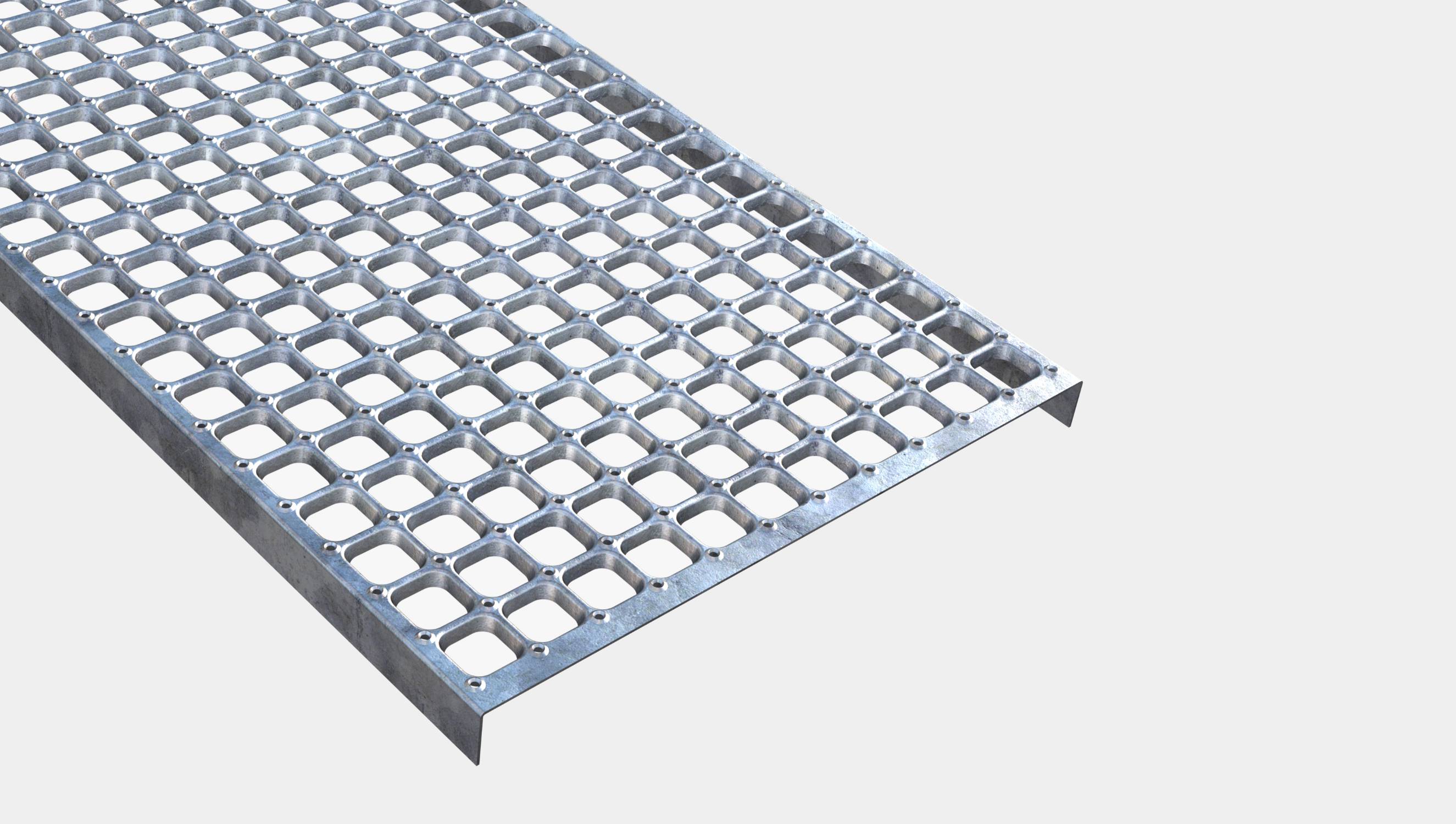 Plank Grating B-CUBE Round - Perforated Metal Plank