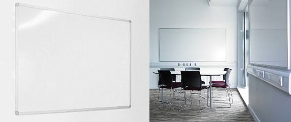 Sundeala Vitreous Enamelled Steel Projection Whiteboard Aluminium Framed with Magnetic Writing Surface - Projection wall mounted whiteboard VES 