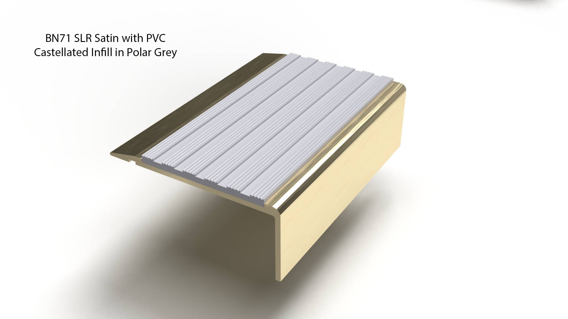 Brass Stair Nosings with Inserts 2 mm/ 2.5 mm/ 3.5 mm Gauge and Ramp Tread Profiles - Stair Edging