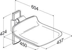 Shower seat PLUS 450 height adjustable - R7410