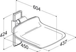 Shower seat PLUS 450 height adjustable - R7414