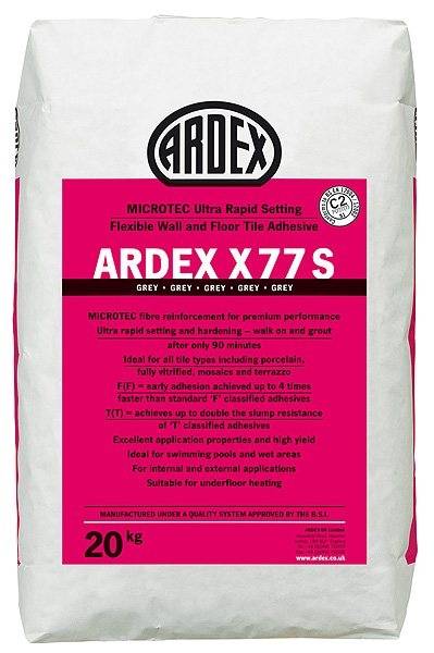 ARDEX X 77 S MICROTEC Flexible Rapid Set Tile Adhesive