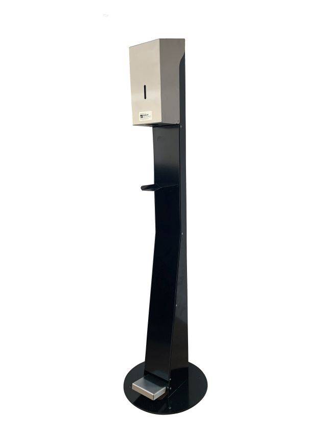 Hand Sanitiser Foot Pedal Dispenser Stand Classic Range 50140BK - Gel Dispenser