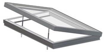 Skyway Manual Hinged Ventilation Flatglass Rooflight