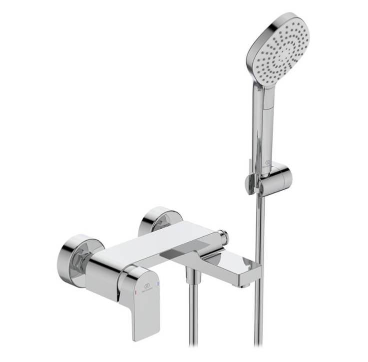 Edge Single Lever Wall Mounted Bath Shower Mixer