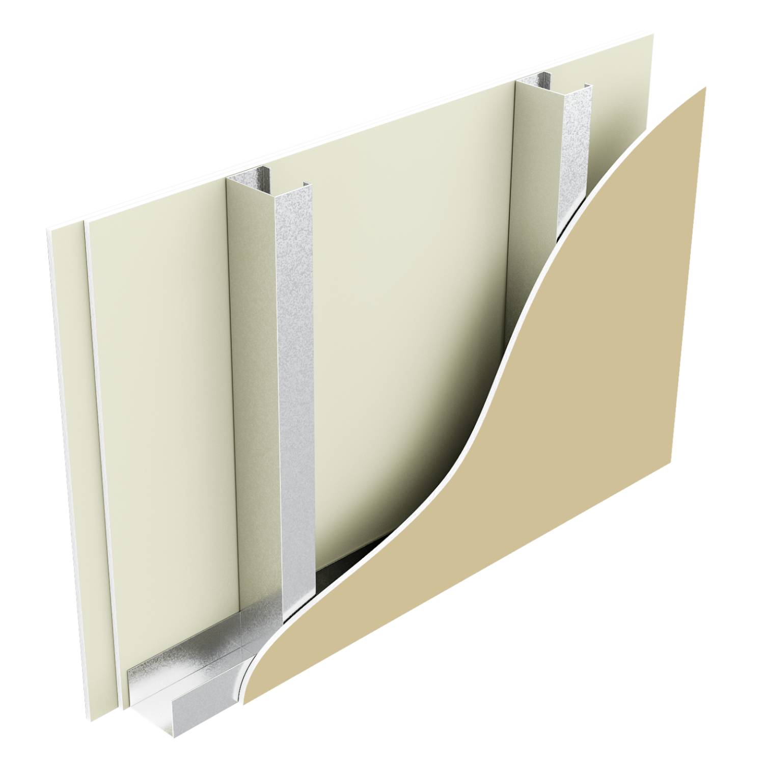 Metsec SFS infill wall with RCM Y-Wall sheathing board, and British Gypsum Gyproc plasterboard