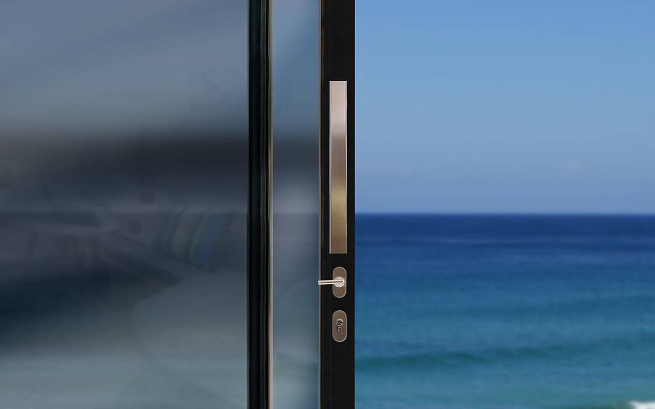 Straight Slide Handle Kit Inline Rectangular 'T' Bar Handle For Aluminium Doors ( BLU™  KM853)