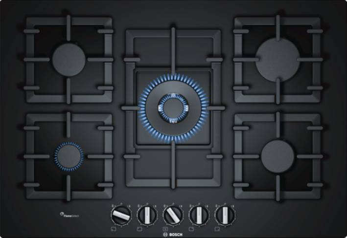 Series 6 gas hobs, 60cm, 75cm, 90cm width options