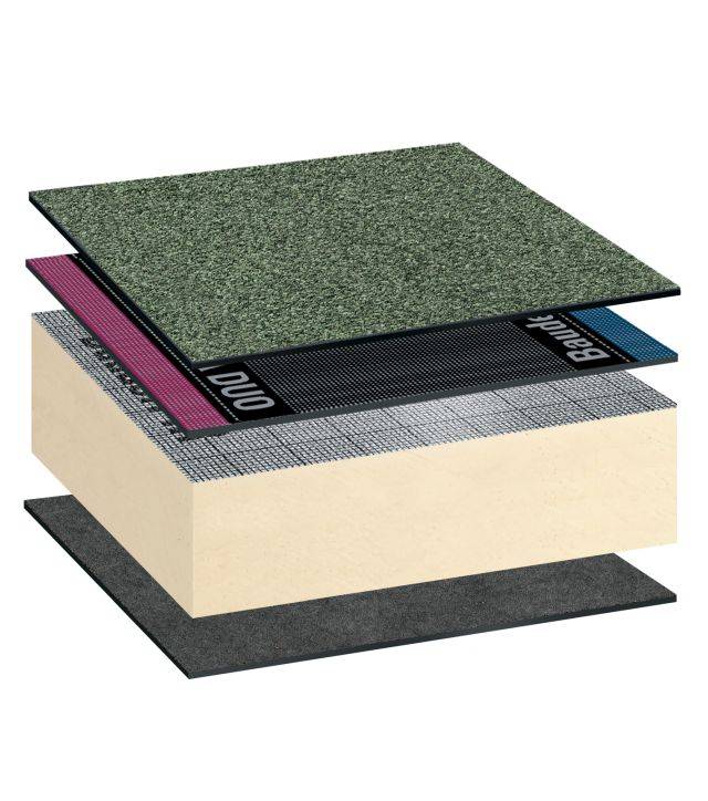 Bauder Total Green Roof System Reinforced Bitumen Membrane Warm Roof Covering System Self-Adhered (with Torch-On Capping Sheet)