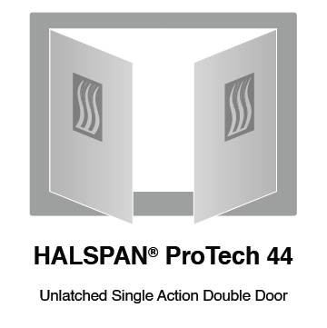 HALSPAN® ProTech 44m Interior Grade Door Blanks - Unlatched Single Acting Double Doors