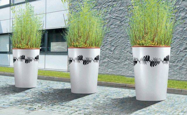 Sineu Graff Urban Daisy Vase Steel Planter