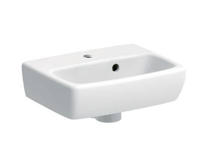 Geberit Selnova Square handrinse basin with asymmetrical overflow