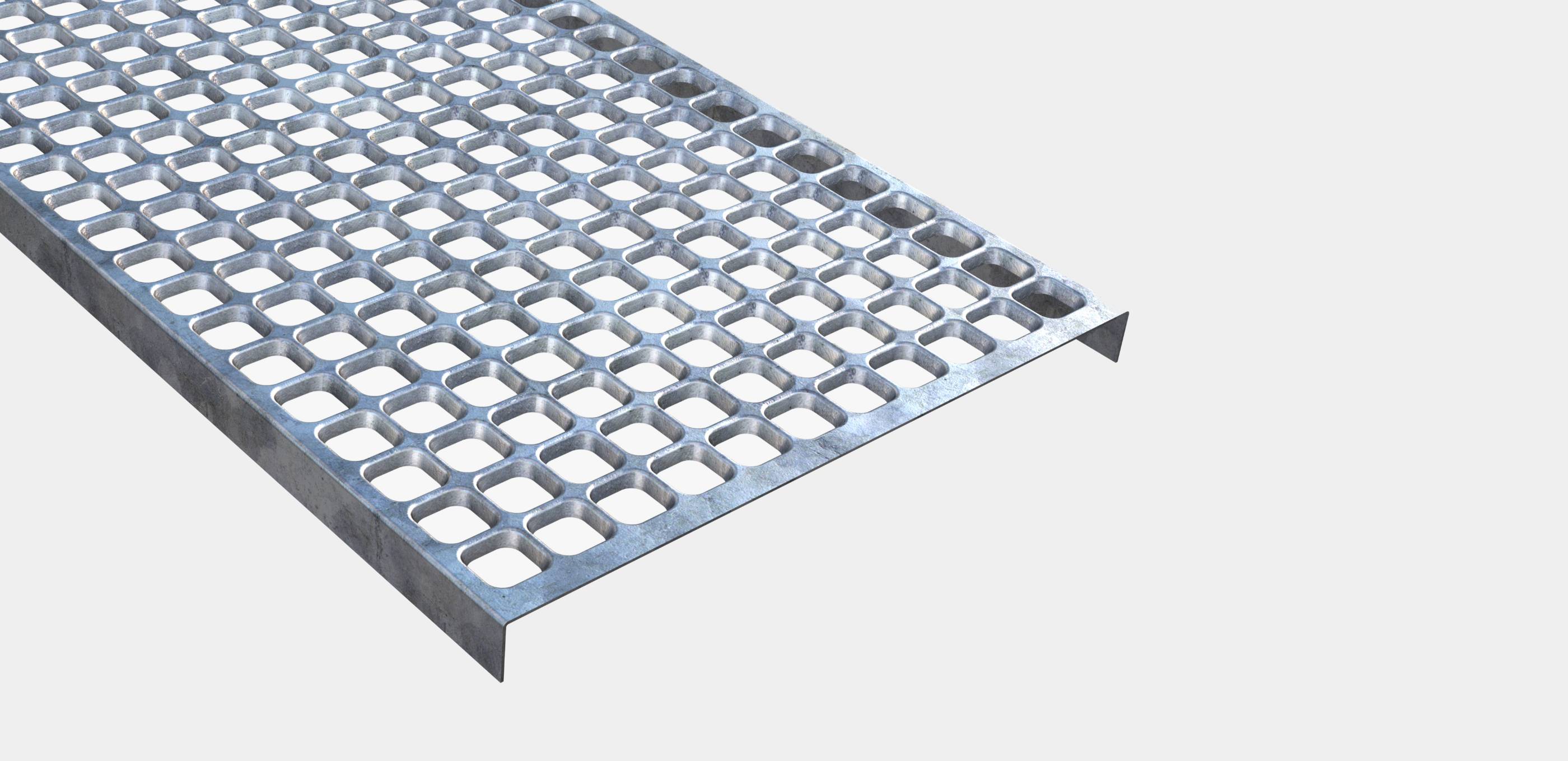 Plank Grating B-CUBE Plain - Perforated Metal Plank