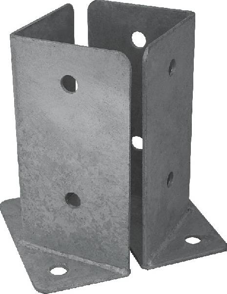 PP-ANG Split Ground Plates for Square Wood Posts (2 pc)