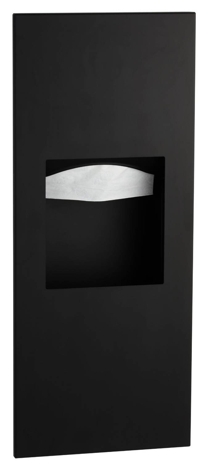 TrimLine - Recessed Paper Towel Dispenser/Waste Receptacle, Matte Black, B-36903.MBLK