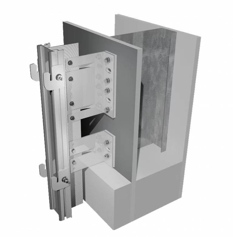 DCS033 Downer Framing Hook On System  - Vertical Rail Rainscreen Framing