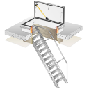 Flat Roof Access Hatch with Fixed Stairs