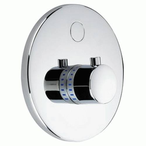 DB1225T Dolphin Blue Electronic Semi Recessed Piezo Touch Thermostatic Shower Controls