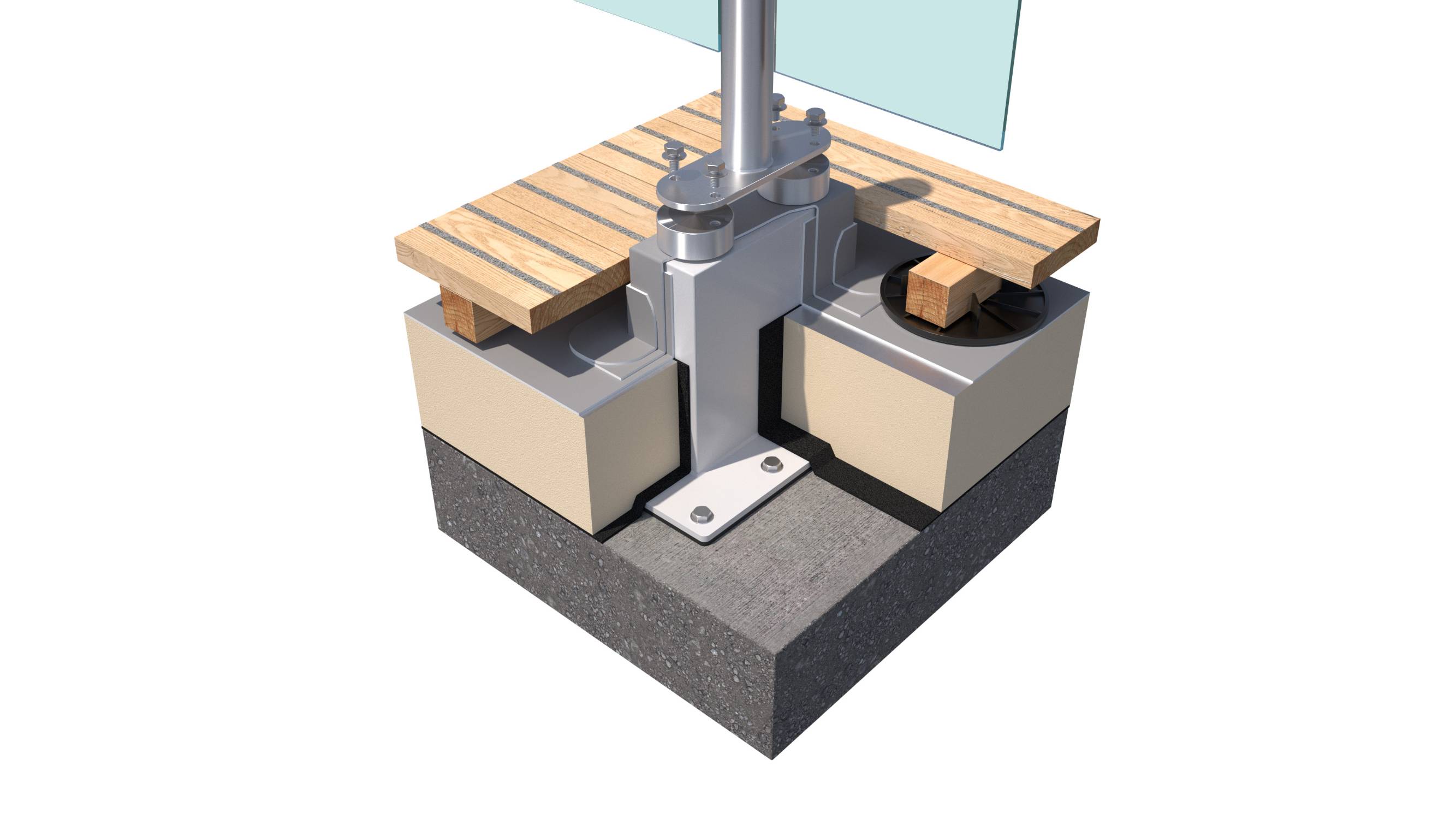 ROOFTRAK®  IFP-BI | Balustrade Fixing Point - Roof Balustrade Fixing Point System