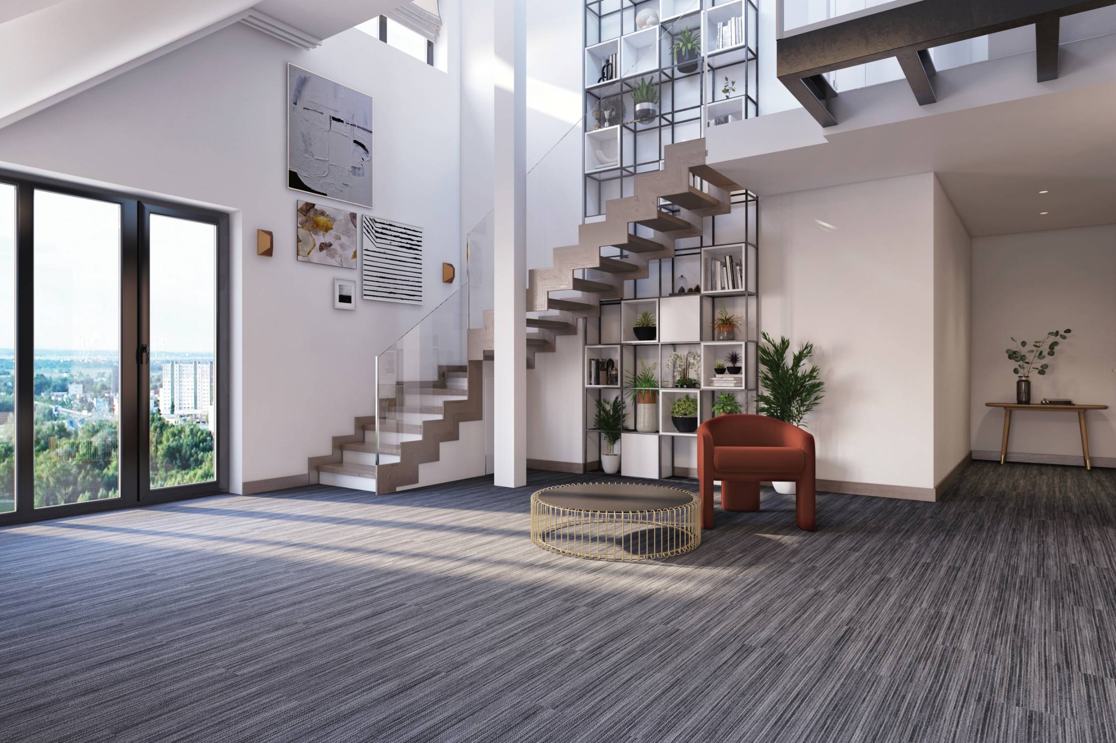 Suited Carpet Tile Collection:Braid Comfortworx Tile C009W