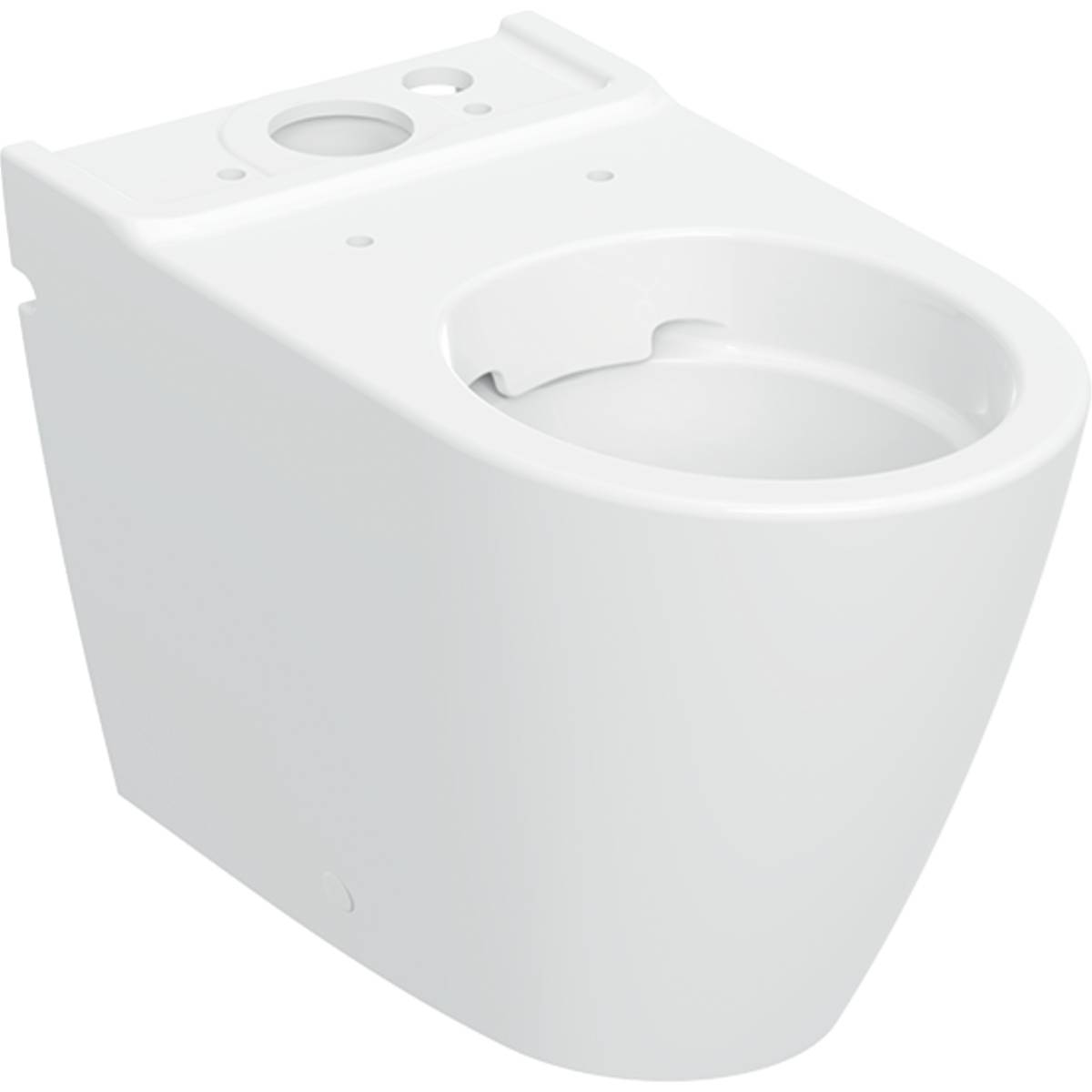 Geberit Smyle floor-standing WC for close-coupled exposed cistern, washdown, back-to-wall, shrouded, Rimfree - Floor-standing WC