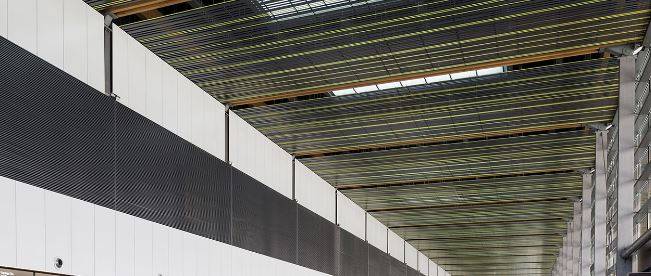 Luxalon® Linear Open Ceiling Systems - Linear metal ceiling