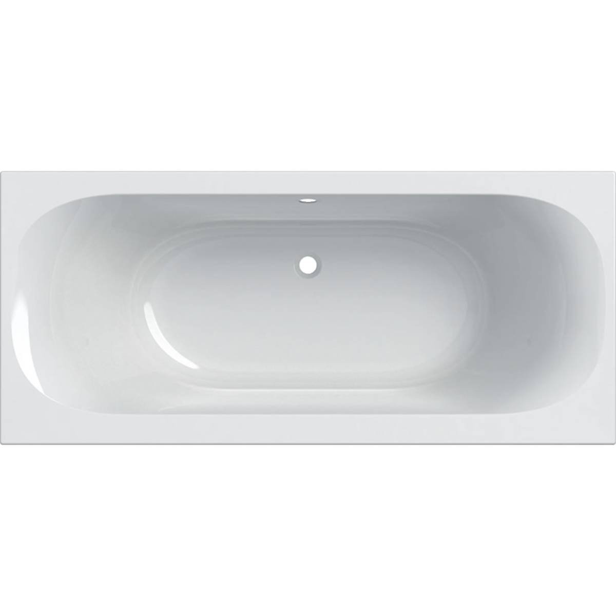 Rectangular bathtub Soana, slim rim, duo, with feet