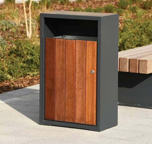 Westleigh Timber Slatted Litter Bin 