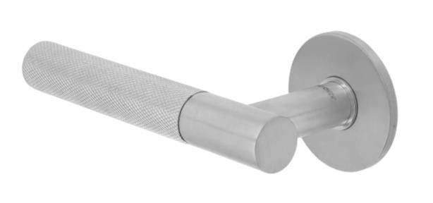 Knurled Lever Handle on Slimline Rose - Door Handles (CH980) - lever handles
