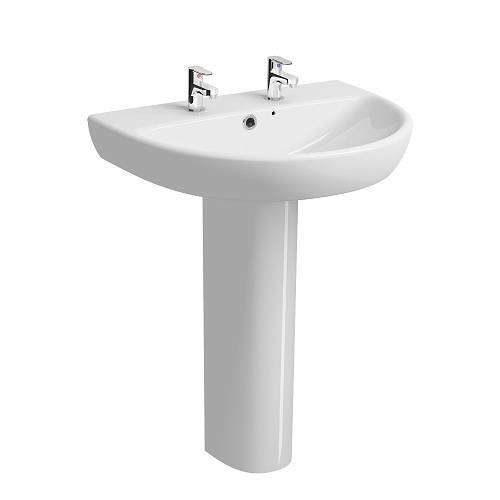 E100 Round Wash Basin 600 x 480 mm, 1 Tap