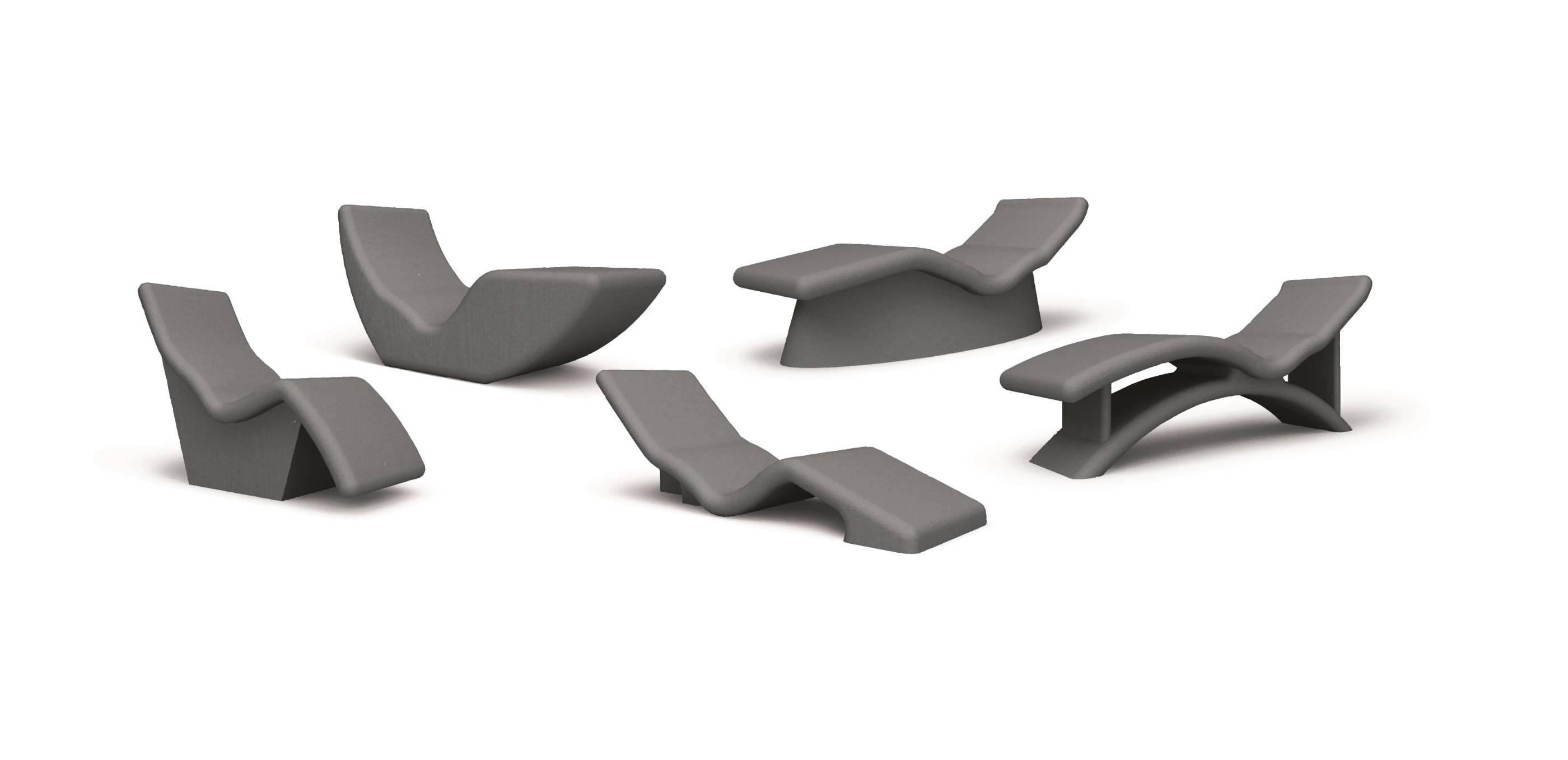wedi Sanoasa Loungers 1, 2, 3 4 and 5 - Ready to tile loungers made of XPS