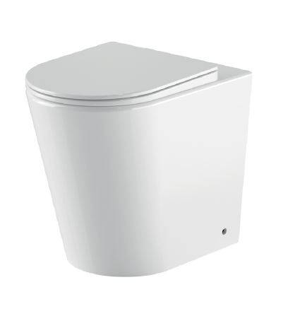 Layla Smooth Back-To-Wall WC Pan Comfort Height Closed Back