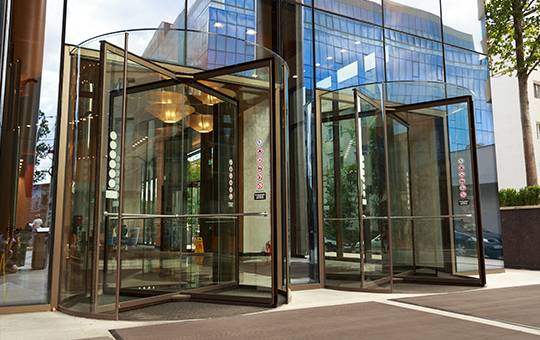 Record K32 Full Glass Automatic Revolving Door
